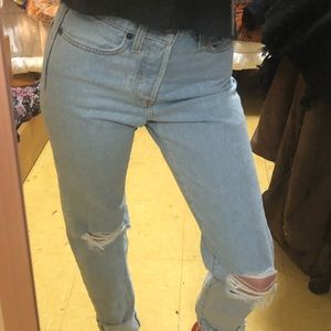 Destressed Light Wash Levi’s